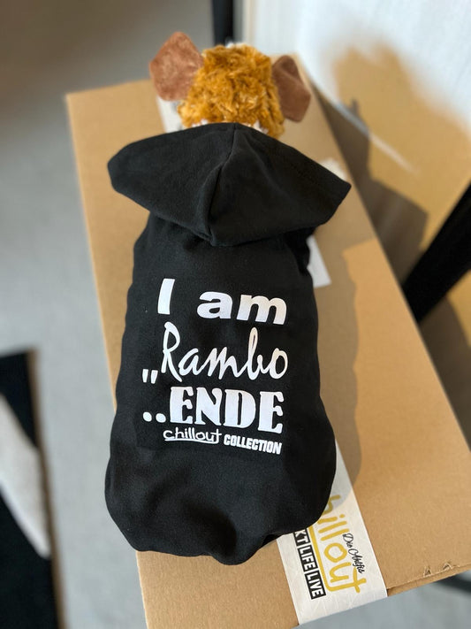 Hunde Hoodie Logo /  I am "Der Name Eures Hundes"...Ende